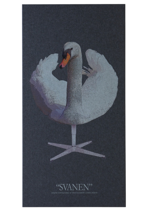 Akustikbild Art-Acoustic Svanen Mörkgrå Fibrotech